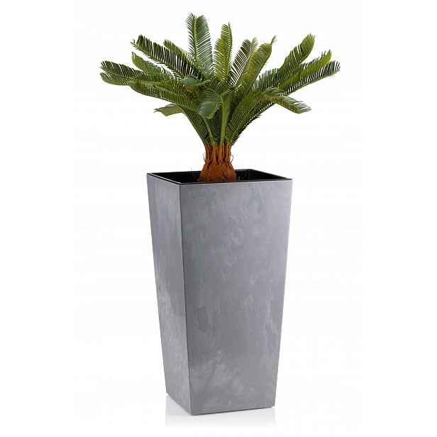 Květináč Květináč Šedý Beton s vložkou moderní květináč do domu 57x29 Cm