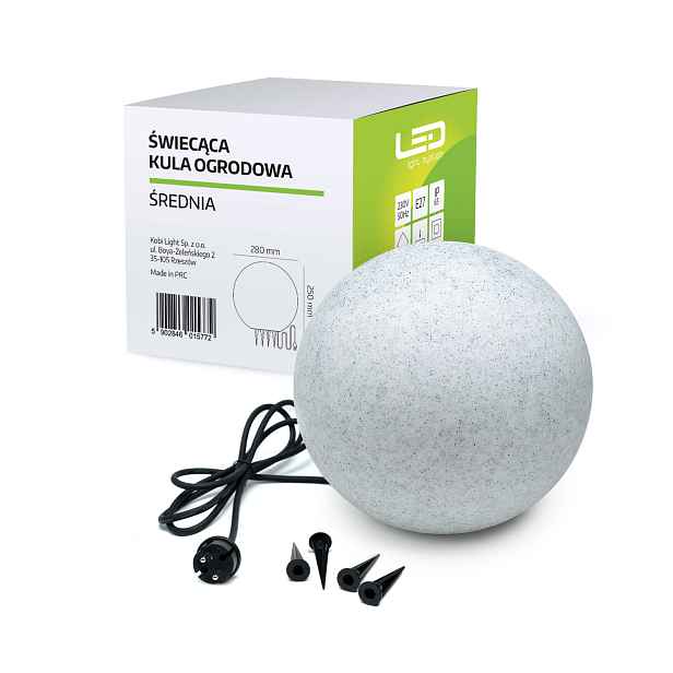 Světelná koule Venkovní lampa 28 cm na E27, dekorace do zahrady