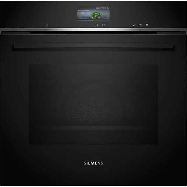 Vestavná kombinovaná parní trouba Siemens 60 x 60 cm černá HS736G3B1
