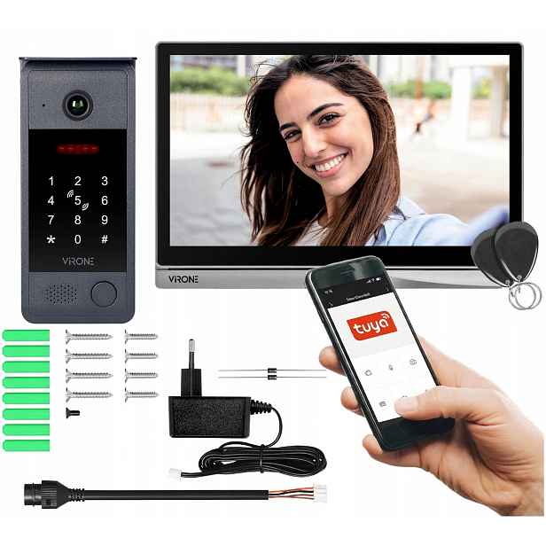 Videodomofon Jednorodinný Full Hd dotykový displej Šifrovač Rfid Wifi Tuya
