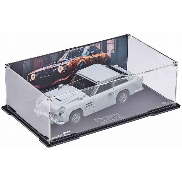 Vitrína s pozadím Blacked Brick pro Lego 10262 Creator Expert Aston Martin DB5