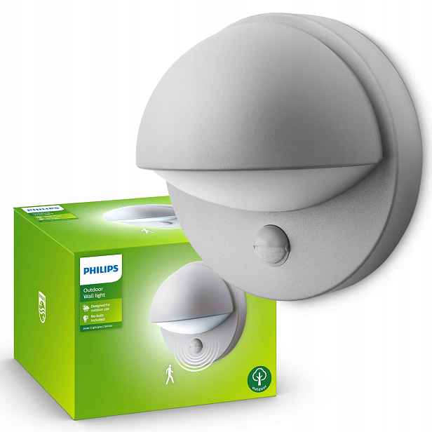 Zahradní nástěnné svítidlo Fasádní venkovní lampa June E27 Snímač pohybu Philips