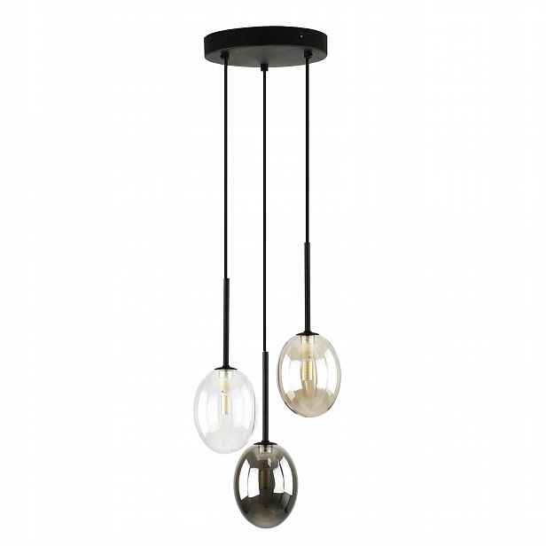 Závěsná lampa Pearl černá 3xG9 Glamour Moderní Obývací Osvětlení