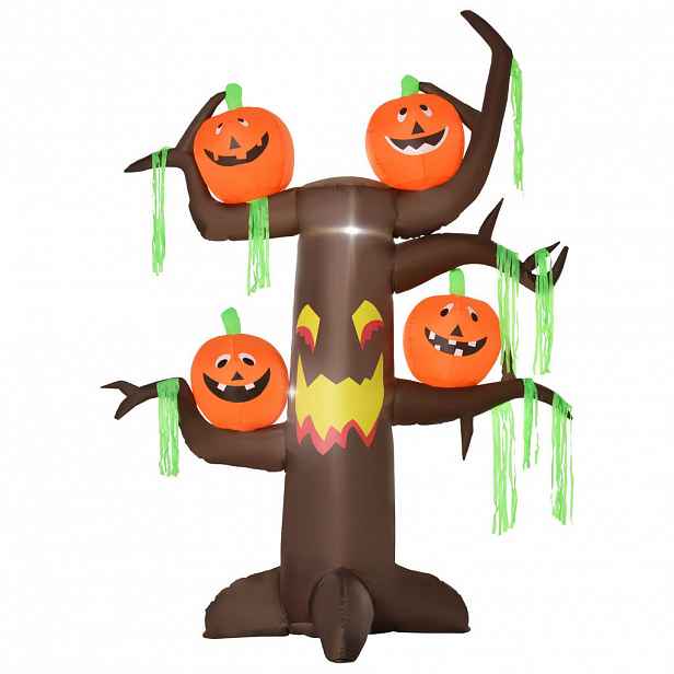 HOMCOM HALLOWEENSKÝ NAFUKOVACÍ STROM, vícebarevný, polyester