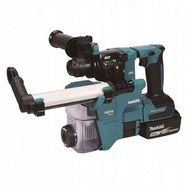 Makita DHR183RTWJ aku vrtací kladivo 18V/2*5Ah, Lxt, 1,7J, odsávací adaptér