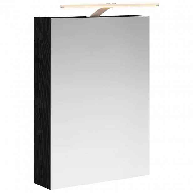 vidaXL Koupelnová zrcadlová skříň Černý dub 50 x 14,5 x 70 cm