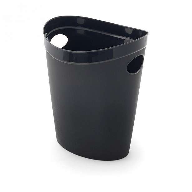 Černý odpadkový koš na papír Addis Flexi 10 l