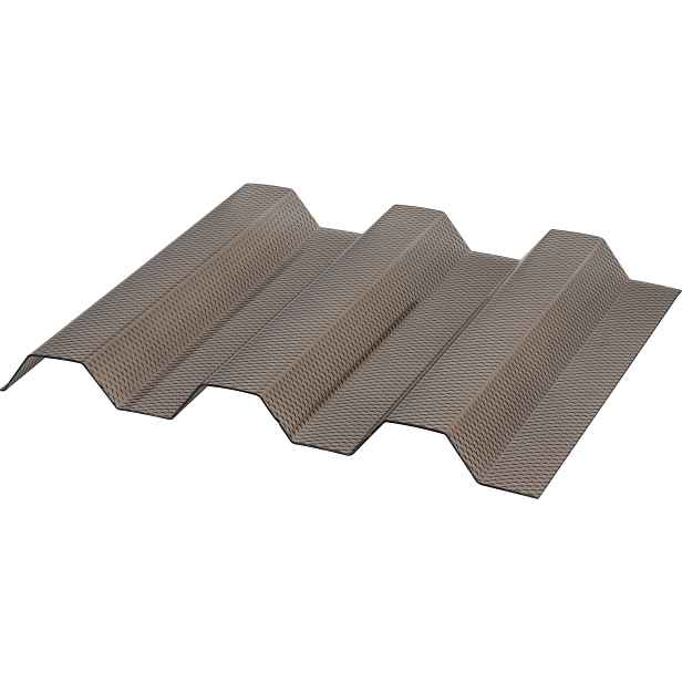 Deska polykarbonátová trapézová TOPLIGHT T 76/18 microprisma 2UV bronz 1,2×1 060×3 000 mm