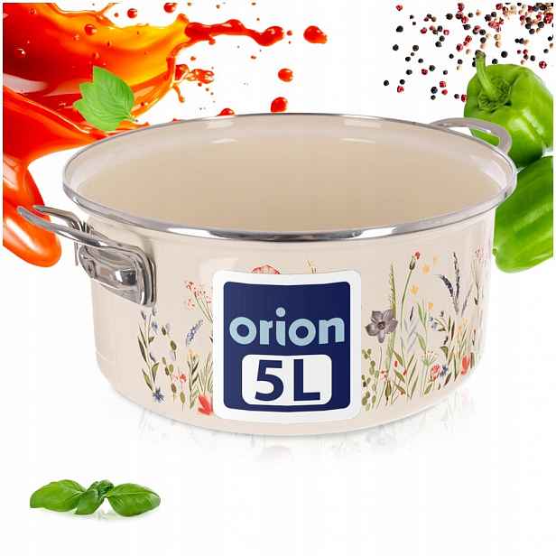 Hrnec Smaltovaný tradiční na plyn indukci 26 cm 5L Maki