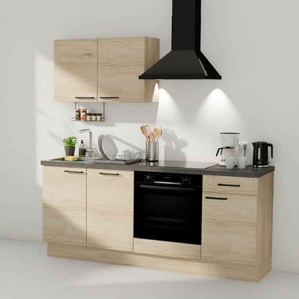 Kuchyňská linka Naturel 195x60x91 cm dub San Remo levá