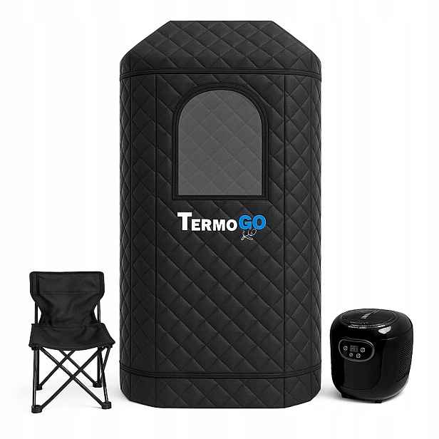 Přenosná mobilní parní sauna s rozkládací židlí Termo Go 180x53x53 cm
