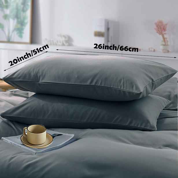 TEMU Sada 2 ks ultralehkých a měkkých povlaků na polštáře, pouze povlaky na polštáře, snadná údržba, bez výplně polštáře, měkké, nemačkavé, odolné