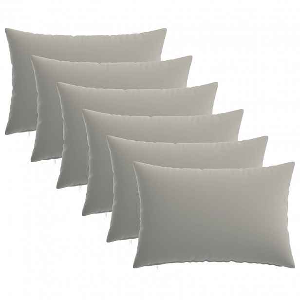 vidaXL Povlak na polštář 6 pcs HEERLEN Šedá 30 x 50 cm Polyester