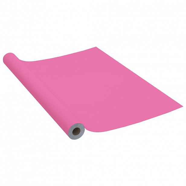 vidaXL Samolepící tapeta na nábytek růžová vysoký lesk 500 x 90 cm PVC