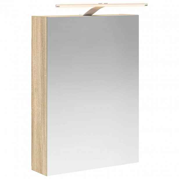 vidaXL Koupelnová zrcadlová skříň Sonoma dub 50 x 14,5 x 70 cm