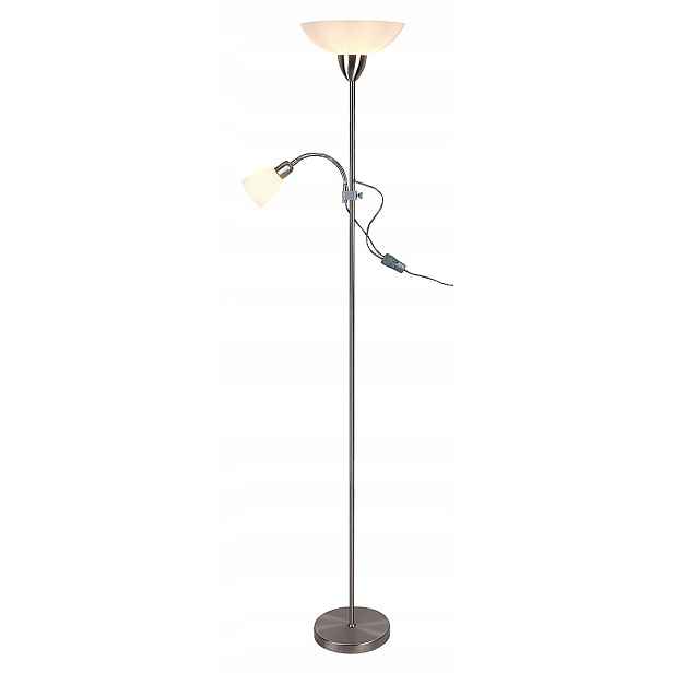 Stojací podlahová lampa s lampou na čtení, chrom s vypínačem Rabalux