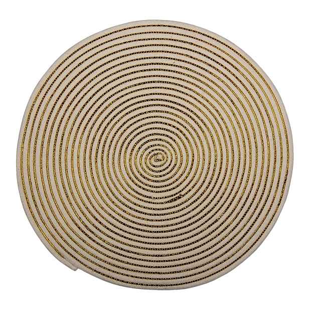 Kulaté pruhované prostírání z juty - Ø 51*1 cm Clayre & Eef