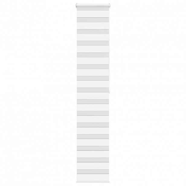 vidaXL Zebra roleta bílá 40x200 cm šířka látky 35,9 cm polyester