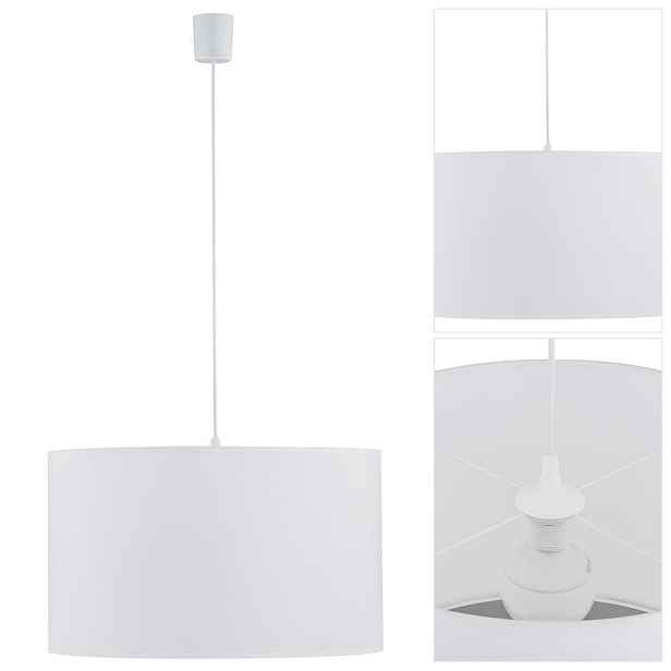 Závěsná lampa Rondo bílá elegantní do kuchyně s regulací Tk Lighting