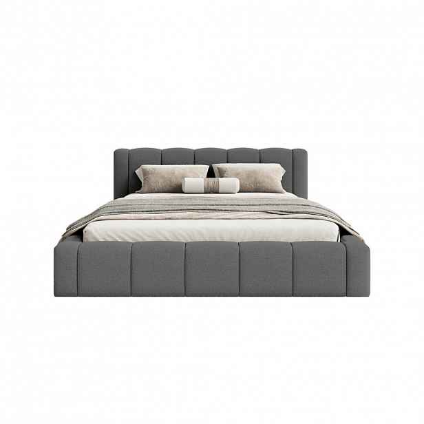Fedve POLSTROVÁNOU POSTEL NEDI 160x200 cm, Antracit