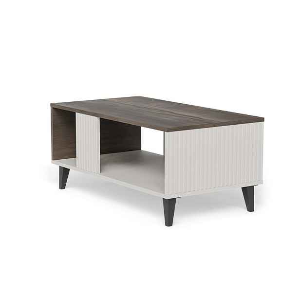 HALMAR Konferenční stolek Random 92 cm kašmír/ořech