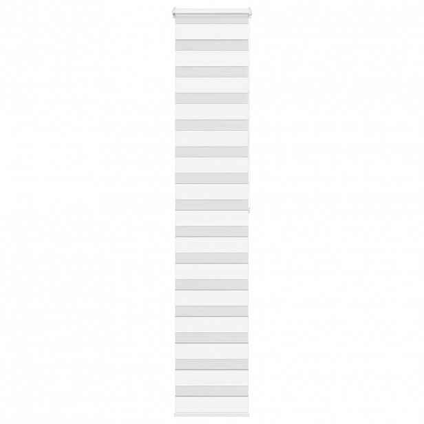 vidaXL Zebra roleta bílá 45x200 cm šířka látky 40,9 cm polyester