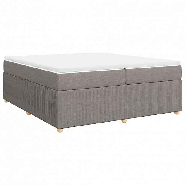 vidaXL Box spring postel s matrací taupe 200x200 cm textil