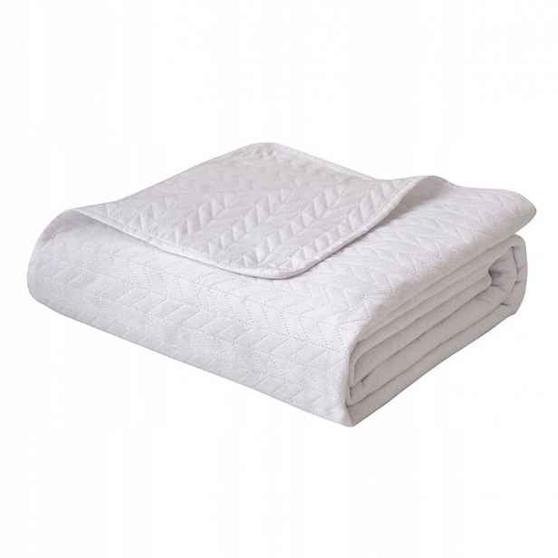 Bílá přikrývka na postel Velvet 240x260 Moxie