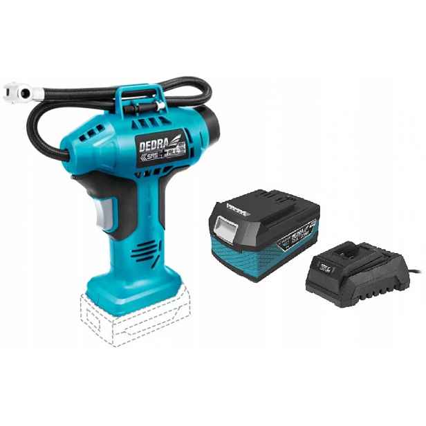 Dedra Kompresor, pumpa akumulátor 4AH Set 18V SAS+DED7078 11Bar