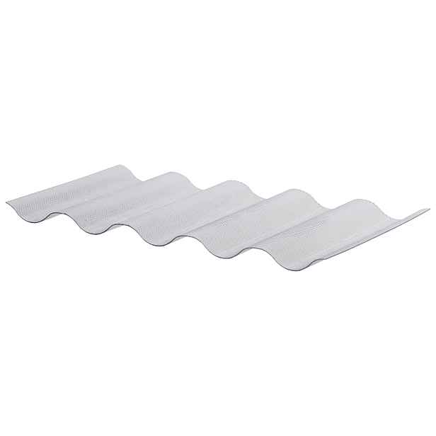 Deska polykarbonátová vlnitá TOPLIGHT W 76/18 microprisma 2UV čirá 1,2×1 045×5 000 mm