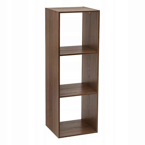 Modulární Regál S 3 Přihrádkami Mdf Hnědý 34,5X32X100,5 CM Do Obývacího Pokoje