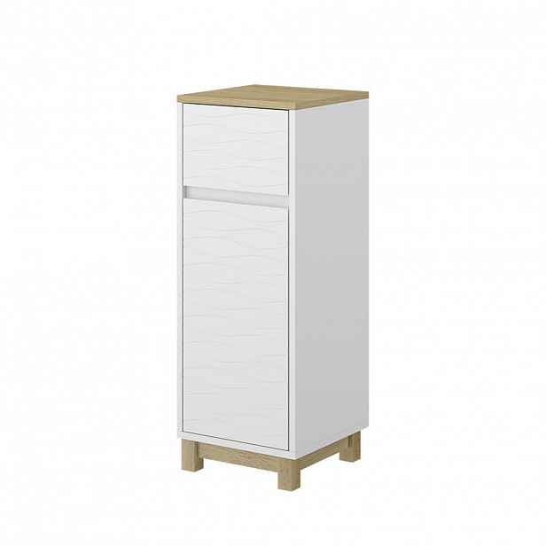 Vicco MIDI SKŘÍŇKA Livia Bílá 30 x 80 cm se zásuvkou