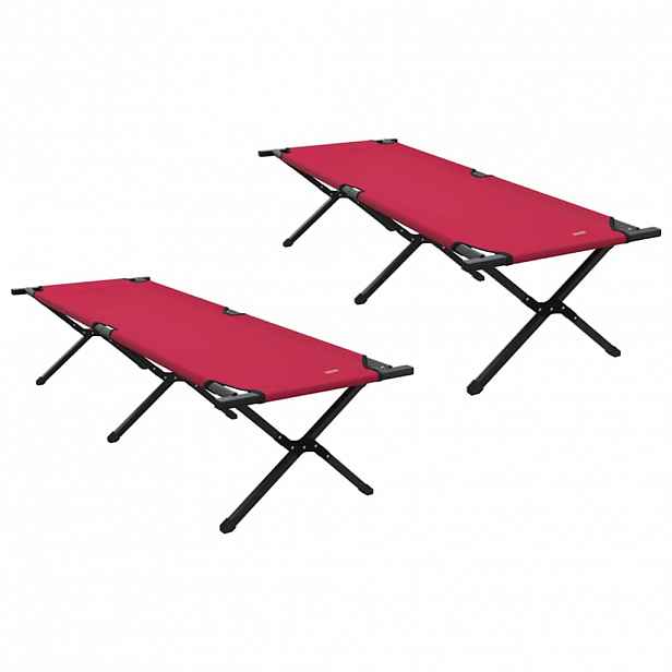vidaXL Skládací kempingová postel 2 ks Červená 193 x 69 x 45 cm