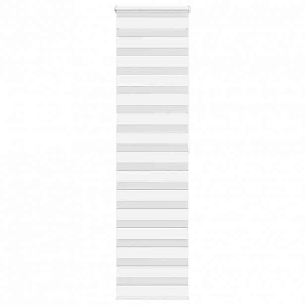 vidaXL Zebra roleta bílá 55x200 cm šířka látky 50,9 cm polyester