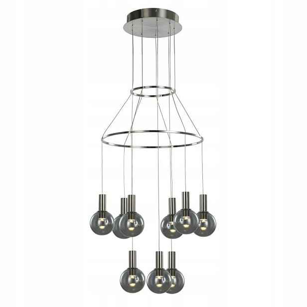 Závěsná stropní Led lampa Stříbrná Aria 9xLED Stmívatelná Moderní