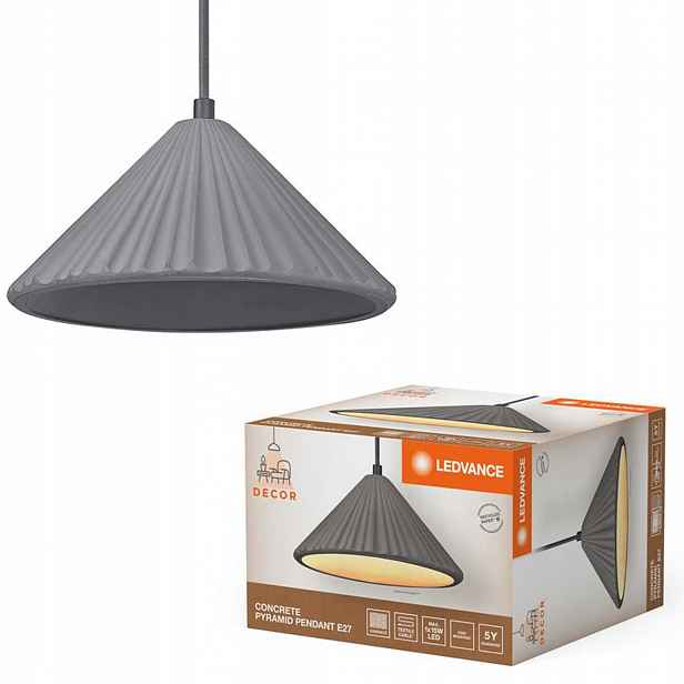 Závěsné Stropní Svítidlo Dekorativní E27 Převis Šedý Beton Decor Ledvance