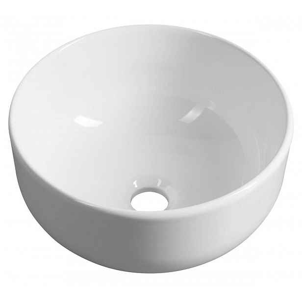 Sapho - Umyvadlo na desku, průměr 33 cm, bez přepadu, bílá TU0077
