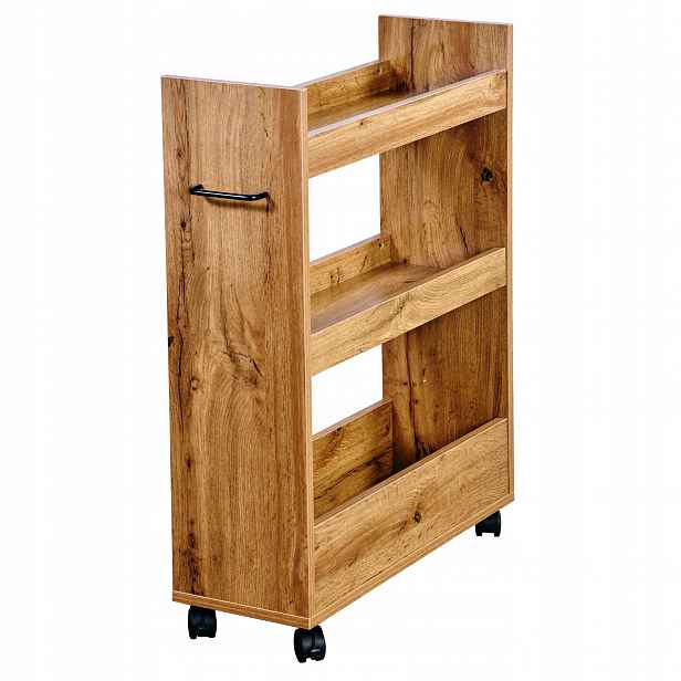 Úzký Kuchyňský regál, dub sonoma, 22 cm