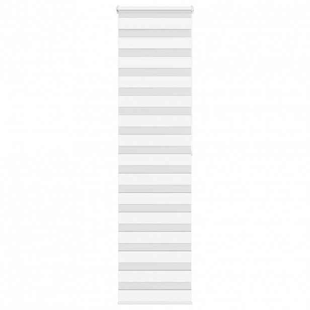 vidaXL Zebra roleta bílá 60x200 cm šířka látky 55,9 cm polyester