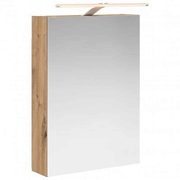 vidaXL Koupelnová zrcadlová skříň Dub artisan 50 x 14,5 x 70 cm
