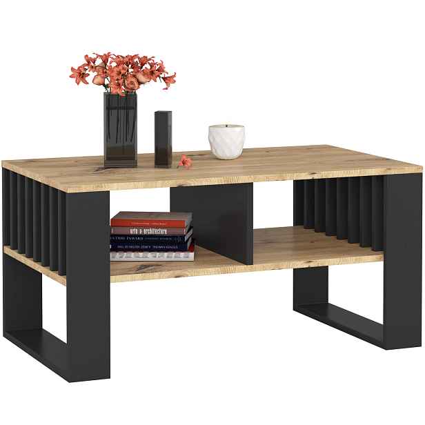 Ak furniture Konferenční stolek Rockford dub artisan/černý