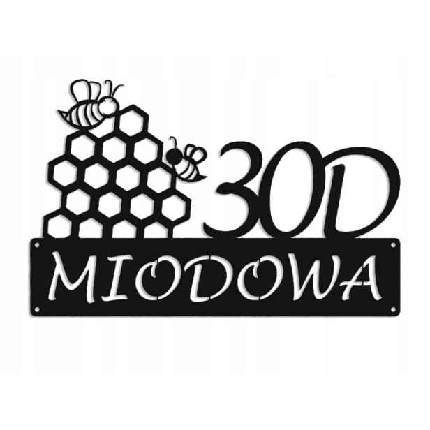Číslo Na Dům 80cm Tabule Adresa Ocel 2mm Ul. Medová