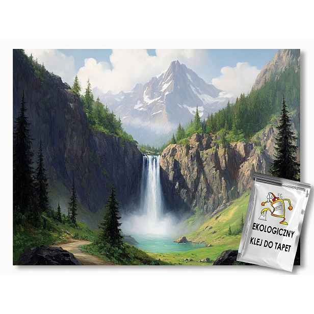 Fototapeta Flizelina Krajina Hory Les Vodopád 368x254 130g
