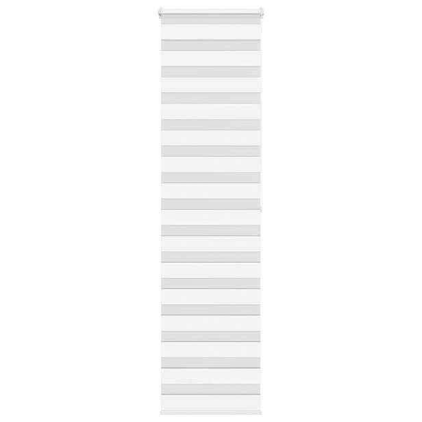 vidaXL Zebra roleta bílá 65x200 cm šířka látky 60,9 cm polyester