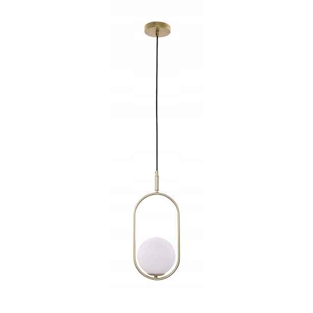Závěsné mosazné svítidlo skleněné bílé koule dekorativní do ložnice Candellux