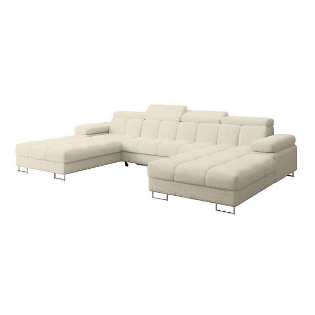 ALTDECOR SEDACÍ SOUPRAVA s funkcí spaní a úložným prostorem COMA U2 345x203x79 béžová buklé