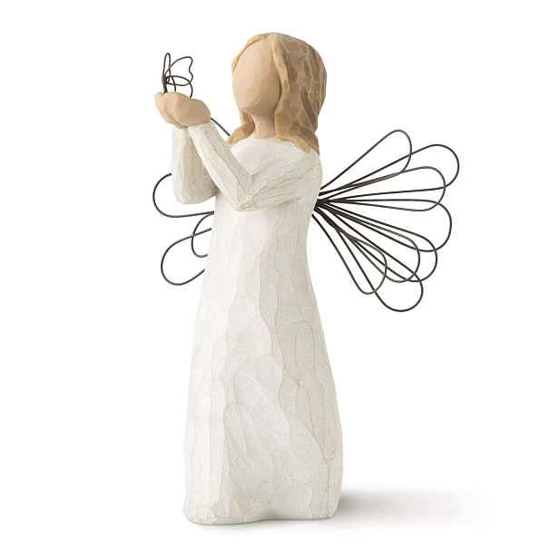 Figurka Anděla Svobody 12,5 CM, Ručně Malovaná, Dekorativní Z Pryskyřice