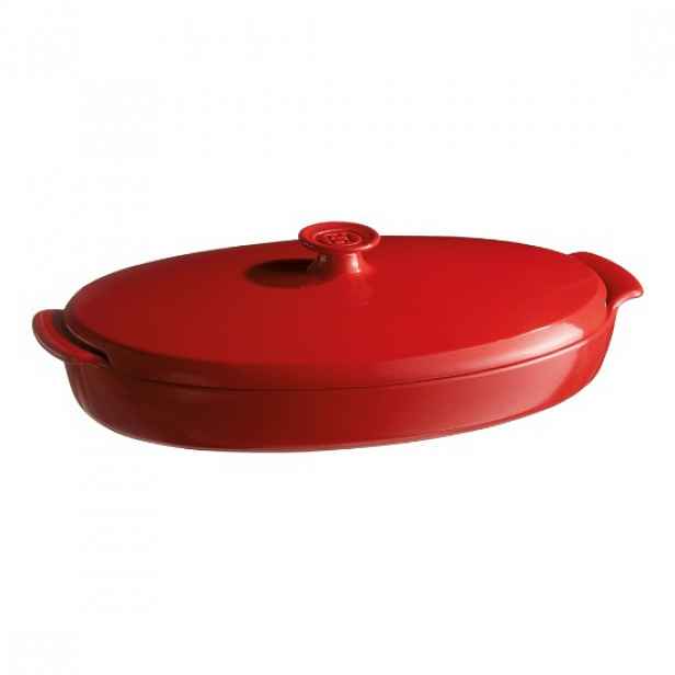 Parní nádoba, keramická, 42x25cm/1,9L "PAPILLOTE", Burgundy - Emile He