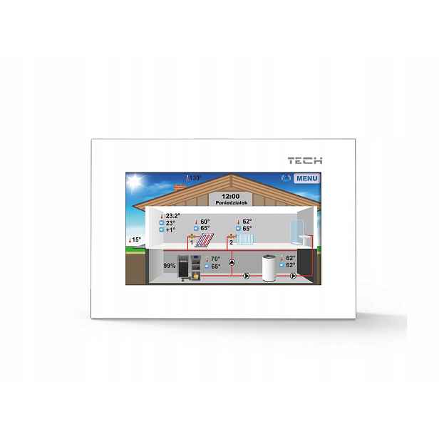 Pokojový Regulátor Tech ST-281 Rs Dotykový Bílý