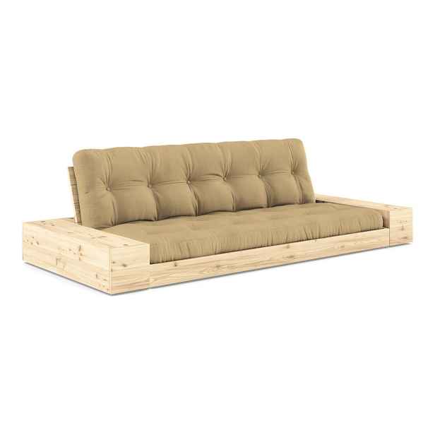 Rozkládací pohovka v hořčicové barvě 244 cm Base – Karup Design